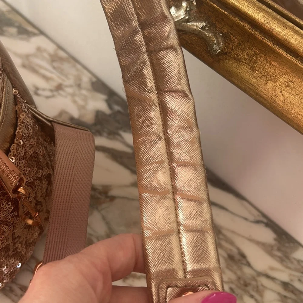 Disney Rose Gold Sparkle Loungefly Backpack - Picture 8 of 8